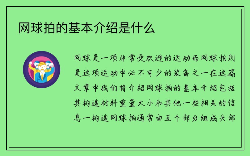 网球拍的基本介绍是什么