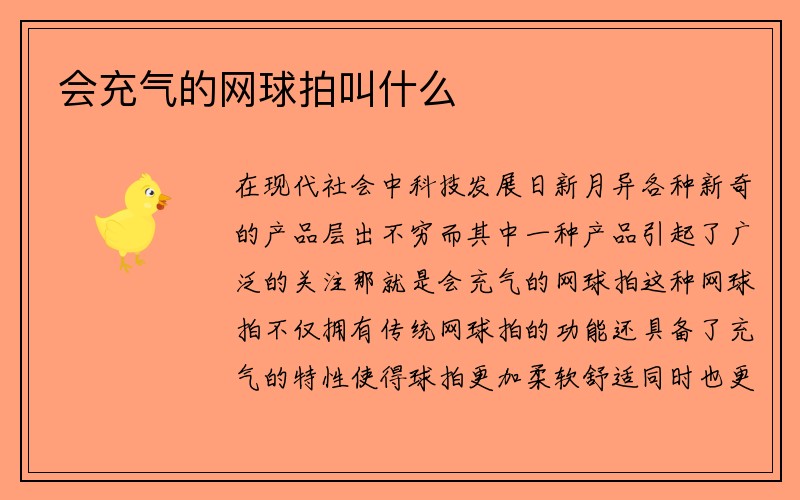 会充气的网球拍叫什么