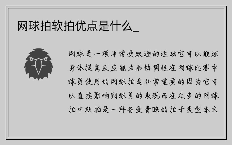 网球拍软拍优点是什么_